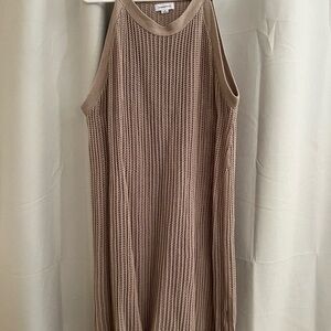 Summersalt Tan Knit Midi Dress
